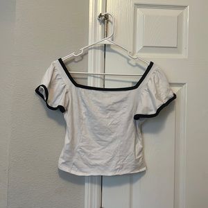 Off the shoulder/ over the shoulder crop top which matches for everything